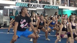 Cheer Extreme Tryouts Kernersville INSTRUCTIONAL DANCE 2014 [upl. by Amedeo980]