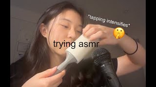 trying asmr for the first time [upl. by Adlemy]