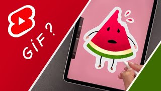 How to Create an Animated GIF in Procreate shorts [upl. by Sigrid]