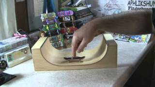 Tech Deck Wood Sk8 Park quotWooden MiniRampquot Review [upl. by Drofnil]