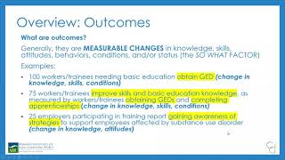 OUTPUTS OUTCOMES IMPACT AND SUSTAINABILITY [upl. by Burns]