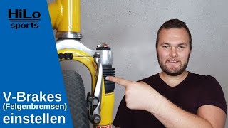 V Brake einstellen So stellst du deine Fahrradbremse ein Anleitung Reparieren der Fahrrad Bremse [upl. by Airrehs]