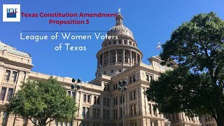 Proposition 3 Texas Constitution Amendment Nov 7th Election [upl. by Namrac]