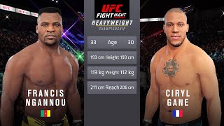 Francis Ngannou vs Ciryl Gane Full Fight  UFC Fight Night [upl. by Hourihan]