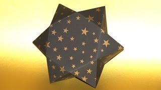 Sterne basteln eine Stern  Geschenkbox falten How to make a Star Gift Box [upl. by Quincy]