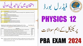 Physics 12 Important Practicals PBA 2024  Federal Board [upl. by Schwejda64]