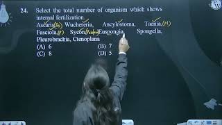 Select the total number of organism which shows internal fertilization Ascaris Wuchereria Anc [upl. by Lotz]