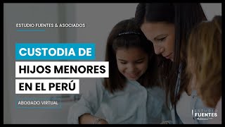 Tenencia compartida de menores en Perú 2022 ► custodia compartida de menores en Perú [upl. by Martinelli]