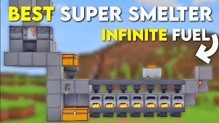 SUPER SMELTER WITH INFINITE FUEL In Minecraft Bedrock Edition 121 [upl. by Hareehat]