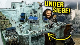 Battle of Minas Tirith The BIGGEST Scenery project in YouTube History UNDER SIEGE  Battle Report [upl. by Iblok]