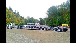 Cozad Lowboy Trailer  Custom 8axle with power tower [upl. by Botnick]