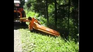 KOSIARKA BIJAKOWA JANSEN AGF220 WYKASZANIE ZAROŚLI FLAIL MOWER MULCHING IN DIFFICOULT AREA [upl. by Micheline536]