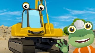 Excavator Song  Construction Vehicles For Kids  Kids Songs  Geckos Garage [upl. by Silyhp898]