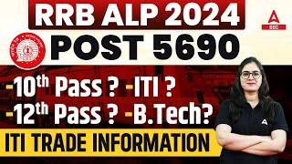 RRB ALP Eligibility Criteria 2024  RRB ALP ITI Trade List  ITI Trade For ALP 2024 [upl. by Llednor]