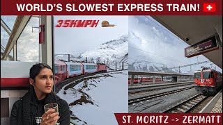 Riding the Glacier express train  Ultimate guide to the Glacier express  St Moritz to Zermatt [upl. by Ikcaj278]