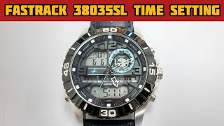 How To Setting Time a Fastrack Digital Watch 38035SL  SolimBD [upl. by Assilla]