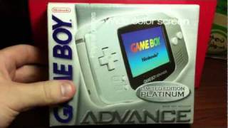 Unboxing 37 Nintendo Game Boy Advance GBA  Limited Edition Platinum [upl. by Sharai]