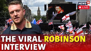 Tommy Robinson Interview Live News  UK Riots LIVE  UK Protests News LIVE  London Protests  N18G [upl. by Aikrehs]