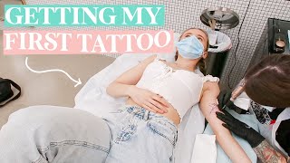 getting my first tattoo at 18 vlog  experience [upl. by Yrtua]