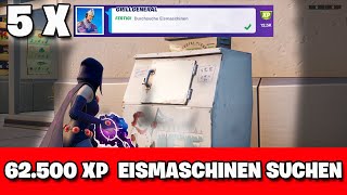 GEHEIMAUFGABE 62500 XP Durchsuche Eismaschinen Fortnite Season 6 Kapitel 2  5x12500 XP [upl. by Worden]