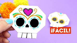 💀 Cómo hacer Calaveritas de papel en origami para Halloween [upl. by Leandre]