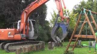 Hitachi EX100 Digger in action [upl. by Eceela914]