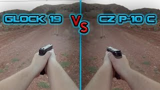 CZ P10 C VZ GLOCK 19  Shooting Comparison [upl. by Vladi]