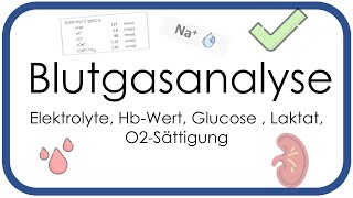 Blutgasanalyse  Elektrolyte HbWert Glucose  Laktat O2Sättigung  Teil 3 [upl. by Enialed]