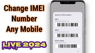 How To Change IMEI Number In Any Android mobile  2024 [upl. by Marena]