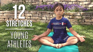 STATIC YOGA POSES FOR ATHLETES amp KIDS FOR BETTER FLEXIBITY ► AMDA [upl. by Idnam]