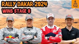 Stage 8 Results Dakar Rally 2024  Cars Mattias Ekström Wins Stage 8 [upl. by Avram]