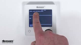 ProWarm ProTouch WiFi Smart Thermostat  Basic Operation [upl. by Yggam]