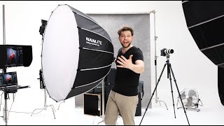 Nanlite Parabolic 120 Softbox Review Daniel Sommer Photography Dale Studio [upl. by Maclay]