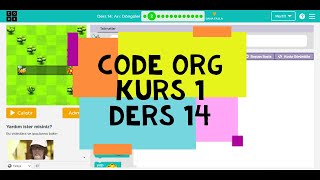 Code Org Kurs 1 Ders 14 Arı Döngüler 8 den 13 e Cevaplar  Codeorg Course 1 Lesson 14 Bee Loops [upl. by Barcroft253]