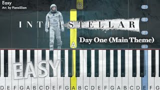 Easy Day One Main Theme  Interstellar  Piano Tutorial [upl. by Sang]