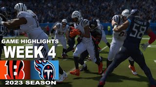 Cincinnati Bengals vs Tennessee Titans  NFL 2023 Week 4 [upl. by Bowlds]