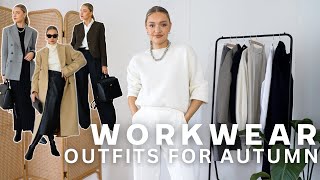 7 AUTUMN WORKWEAR OUTFITS TO EASILY RECREATE  MINIMAL OFFICE LOOKS [upl. by Llenrub990]