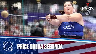 DeAnna Price de USA ocupa 2° lugar en Lanzamiento de Martillo Femenino  Juegos Olímpicos París 2024 [upl. by Adnocahs627]