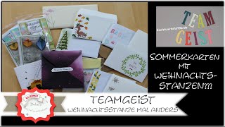 Teamgeist  Kartenideen mit Weihnachtsstanzen für Sommer  Herbstkarten uvm StampinUp Kartenidee [upl. by John]