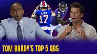 Tom Brady gives his top 5 NFL quarterbacks [upl. by Ahsal]