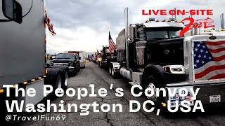 The Peoples Convoy Washington DC USA March 15 [upl. by Tirma]