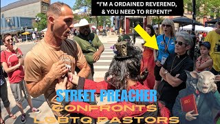 LGBTQ Pastors are CONFRONTED by Street Preacher 😱😳🏳️‍🌈 [upl. by Reiter441]