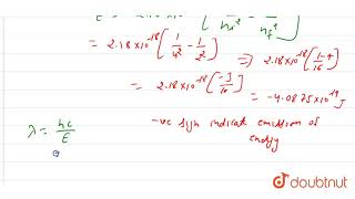 what is the wavelength of light emitted when the electron in a hydrogen atom undergoes transitio [upl. by Kovar]