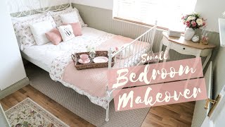 Small Bedroom Makeover Ikea Leirvik Cottage Style Decor [upl. by Teriann]