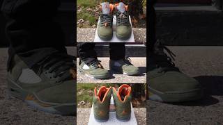 Olive Air Jordan 5 sneaker shorts airjordan [upl. by Issiah416]