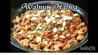 WALNUT HALWA RECIPE  Day 1 AKHROT HALWA FOODJUNCTION44 [upl. by Leinod]