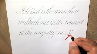 WRITING COPPERPLATE SCRIPT CALLIGRAPHY WITH A PENCIL  PAUL ANTONIO COPPERPLATE [upl. by Aisa]