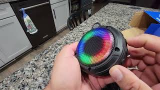 Ortizan Bluetooth Shower Speaker IPX7 Waterproof Speaker Review Connects quickly [upl. by Kamat]