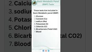 Basic Metabolic Panel BMP Tests [upl. by Llertnac]