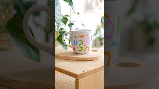 DIY Geschirr ➡️ Tasse mit Porzellan Farbe bemalen diy diycup [upl. by Eedahs]